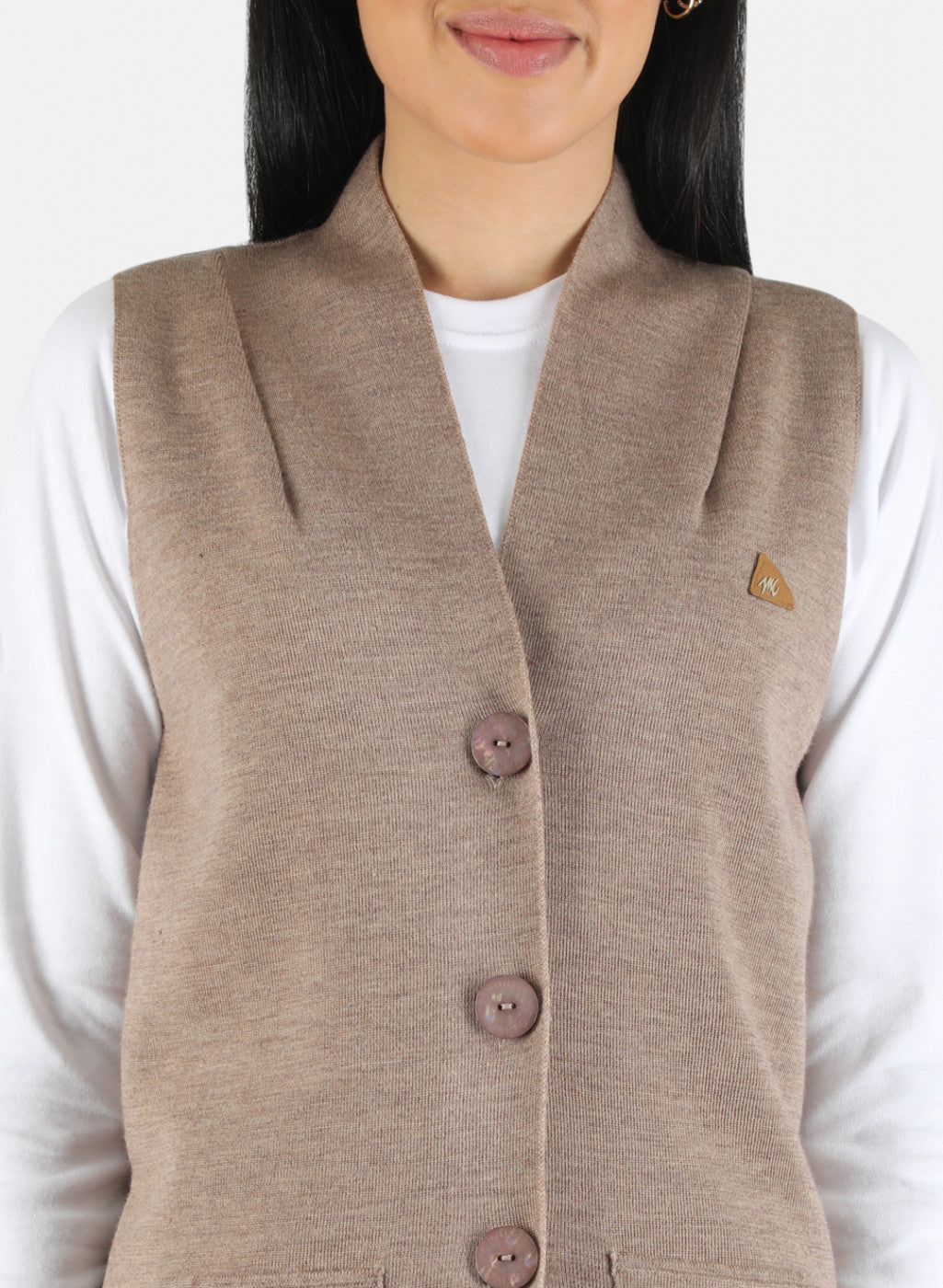 Women Brown Solid Cardigan