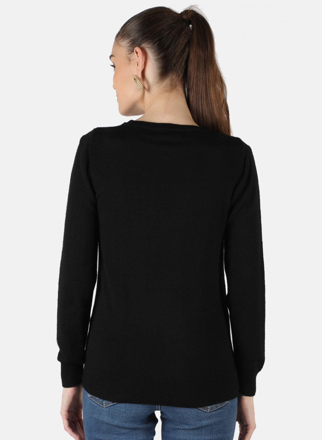 Women Black Solid Top