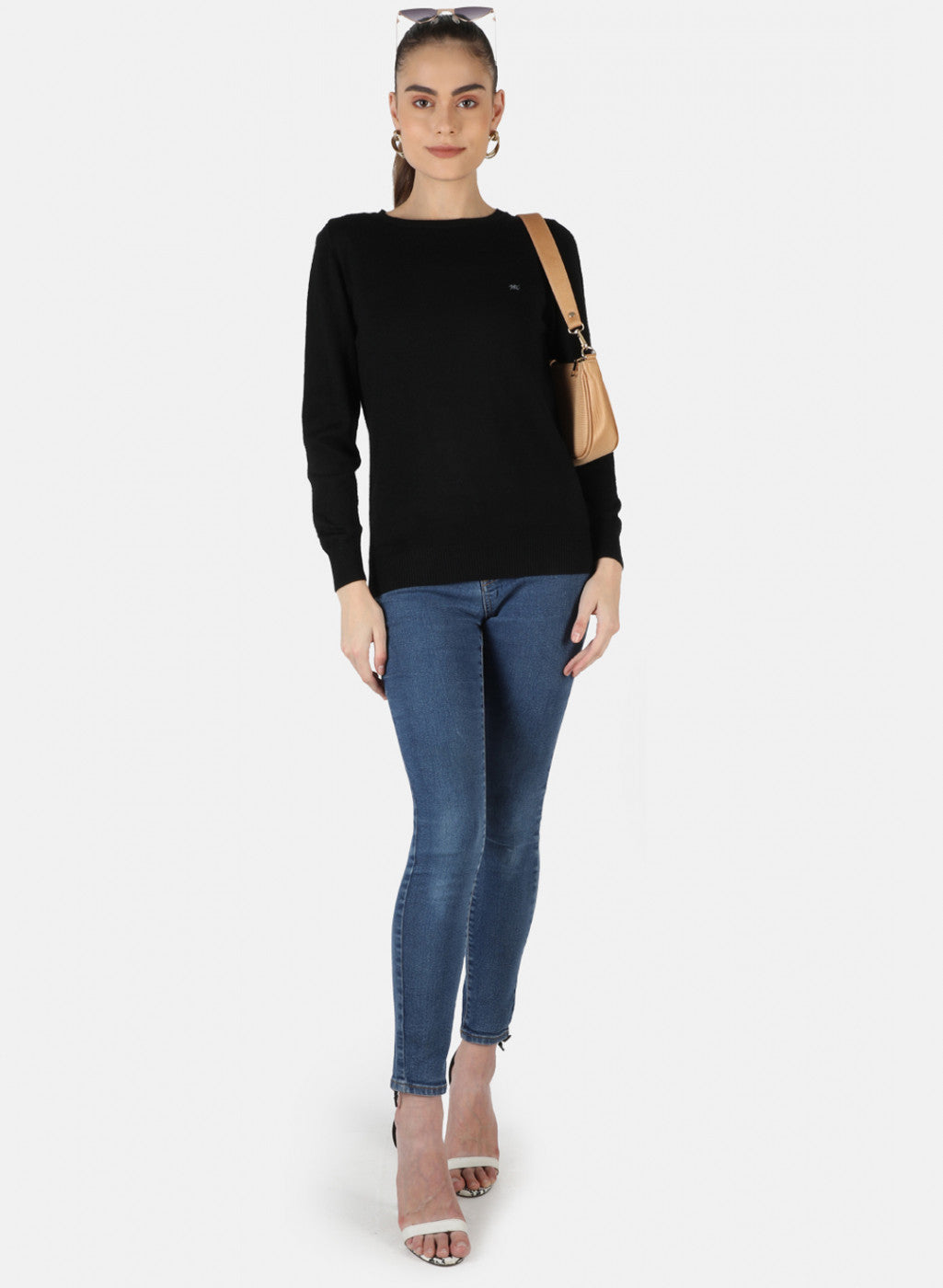 Women Black Solid Top