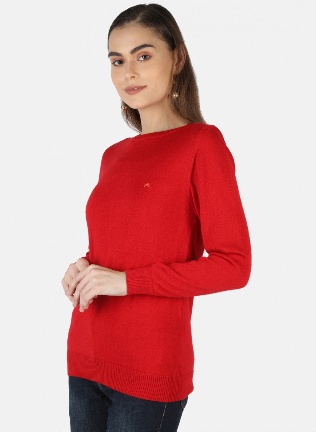 Women Red Solid Top