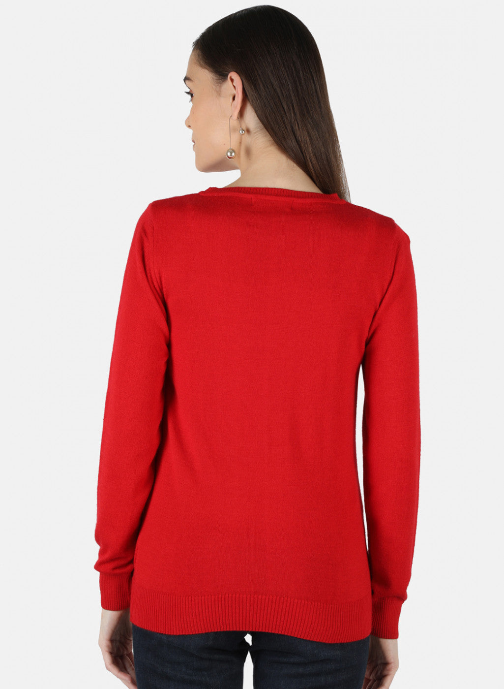 Women Red Solid Top