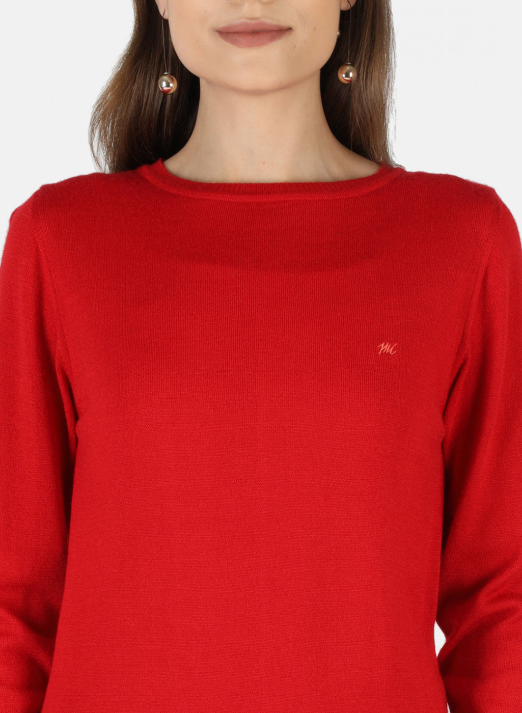 Women Red Solid Top