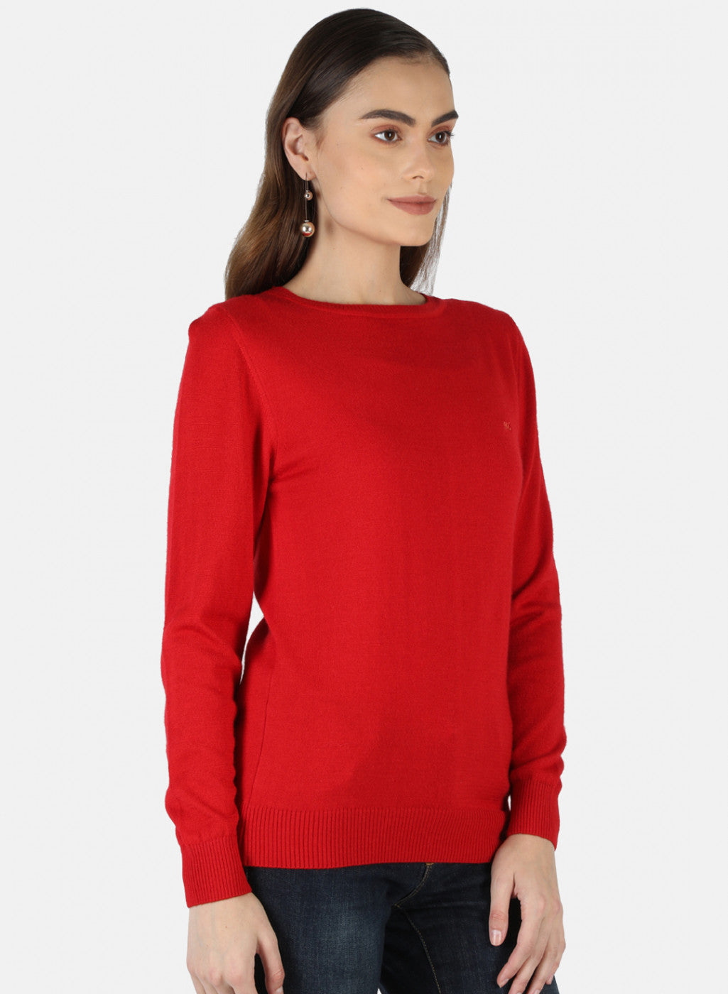 Women Red Solid Top