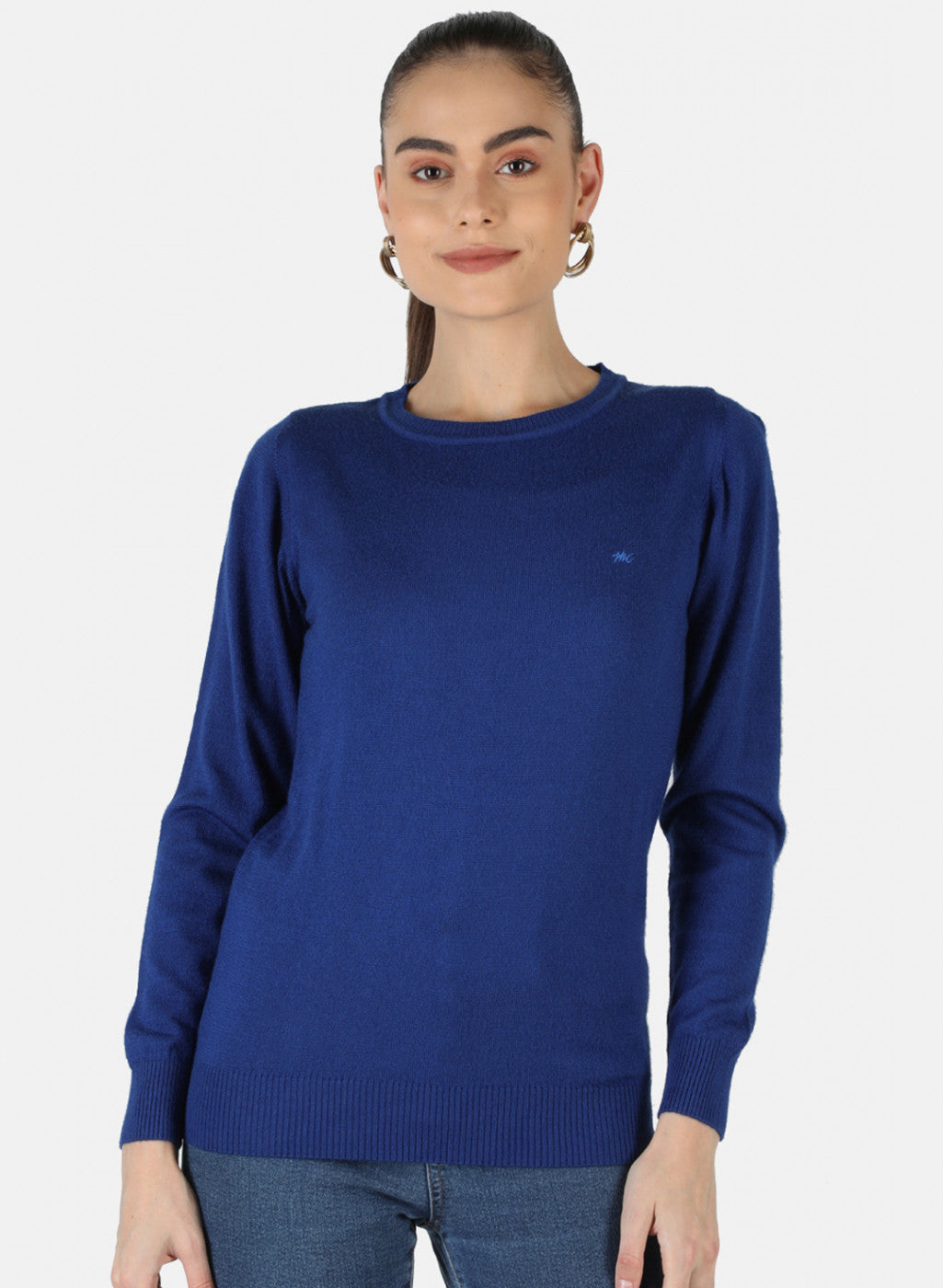 Women Blue Solid Top