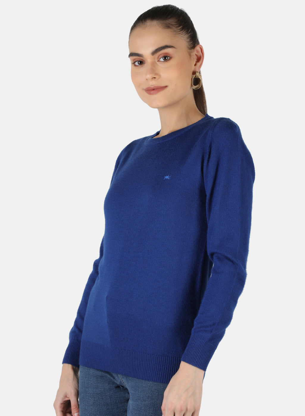 Women Blue Solid Top