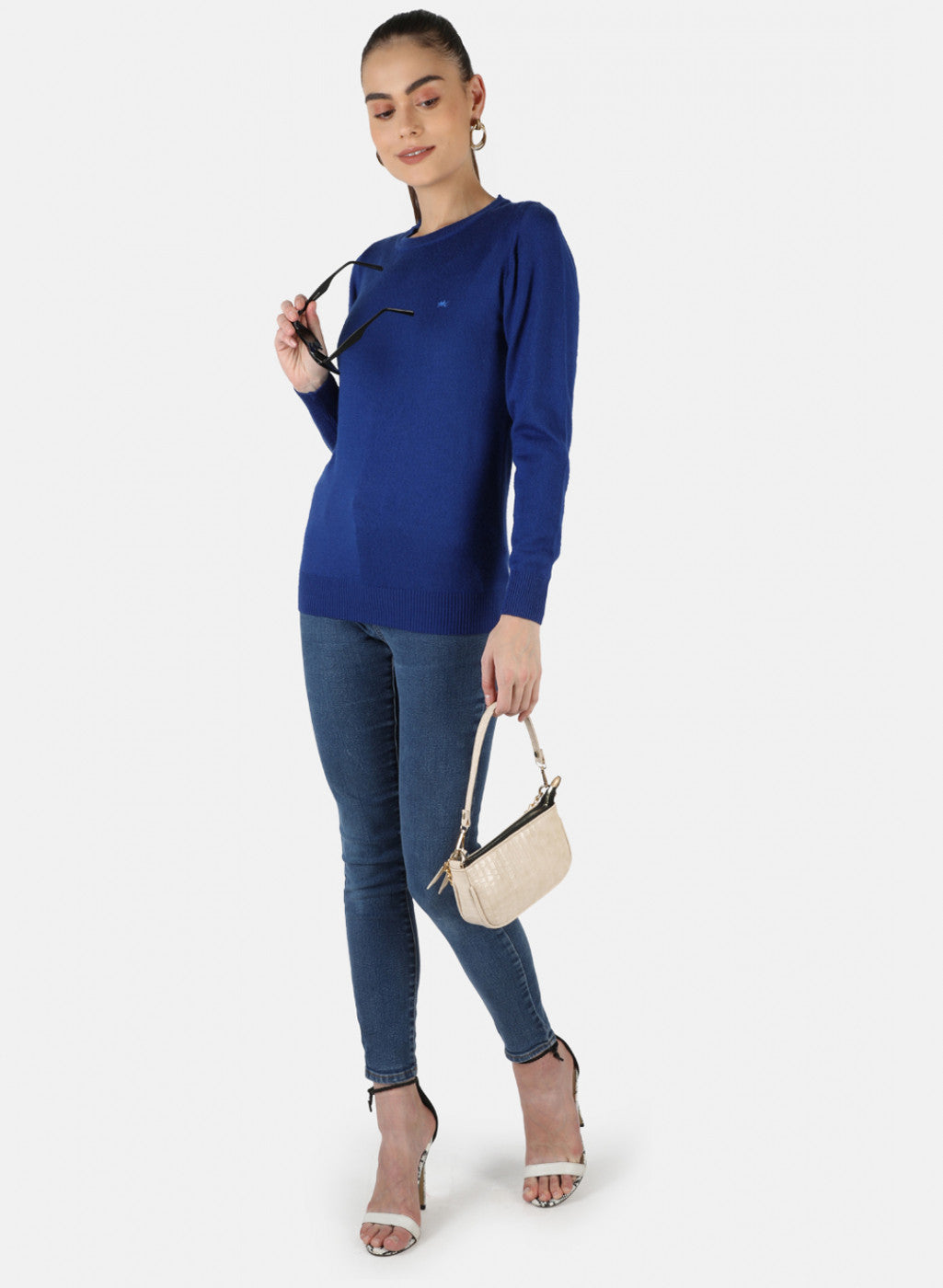 Women Blue Solid Top