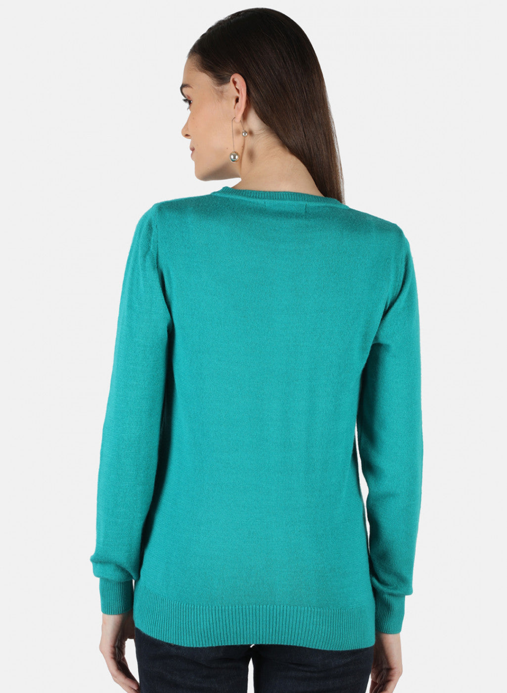 Women Green Solid Top