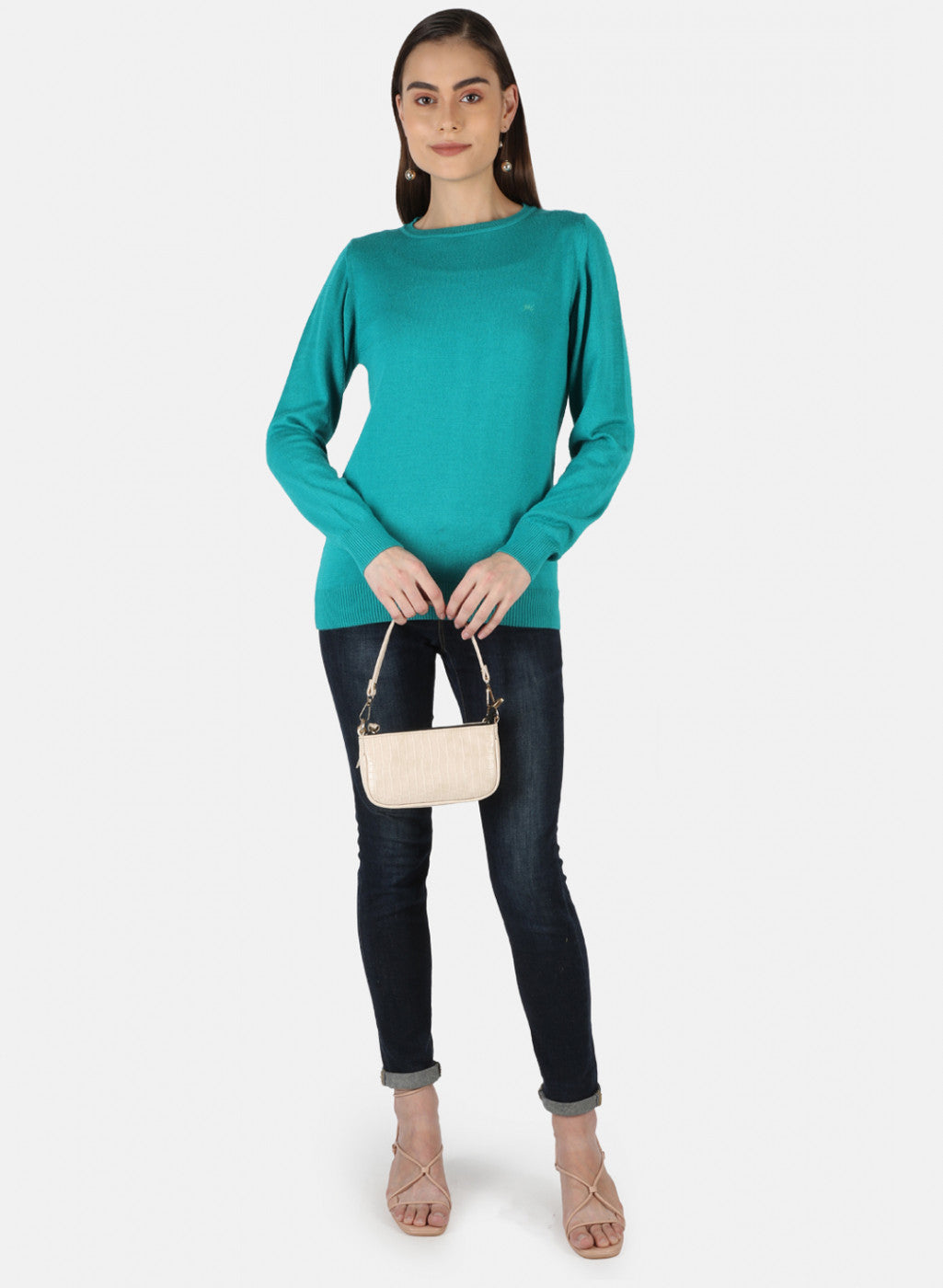 Women Green Solid Top