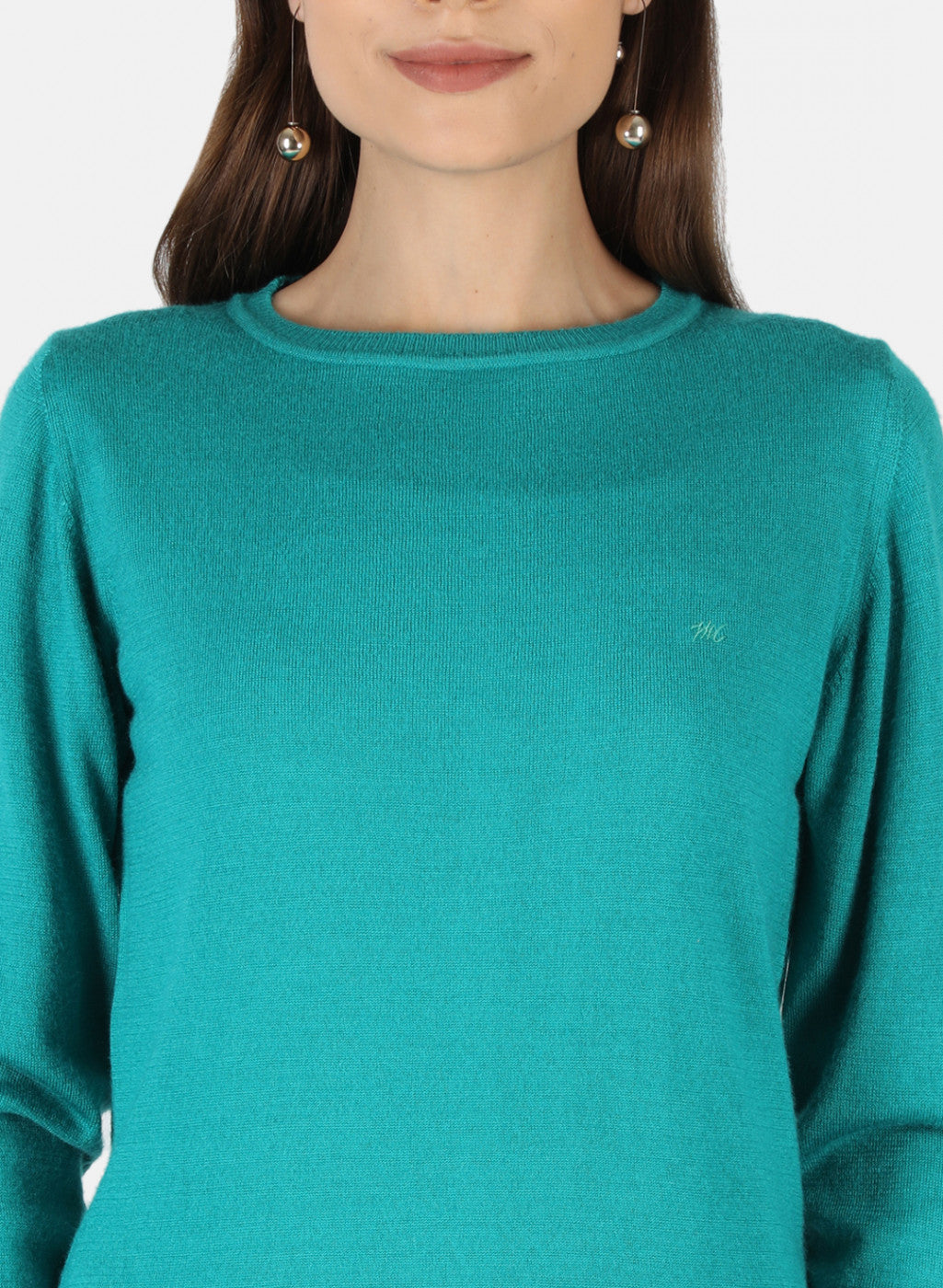 Women Green Solid Top