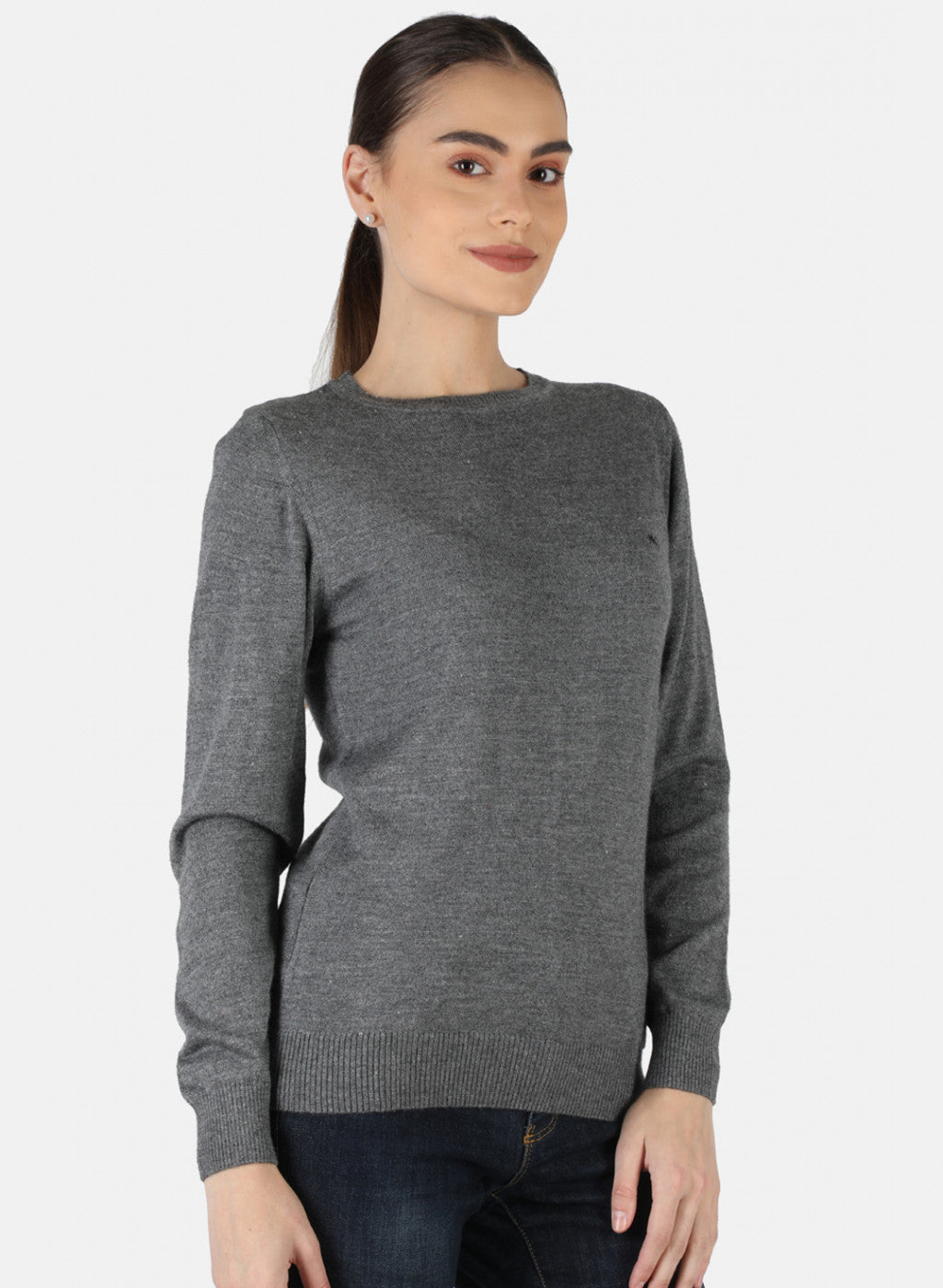 Women Grey Solid Top