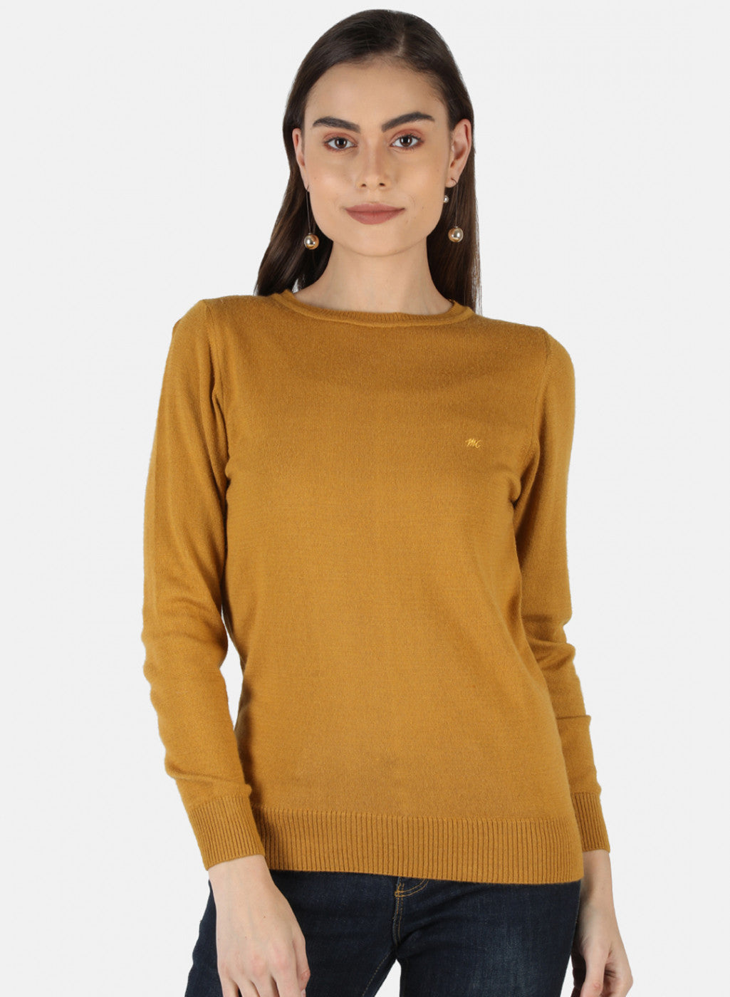 Women Gold Solid Top