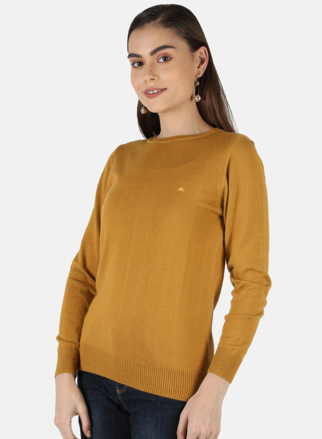 Women Gold Solid Top