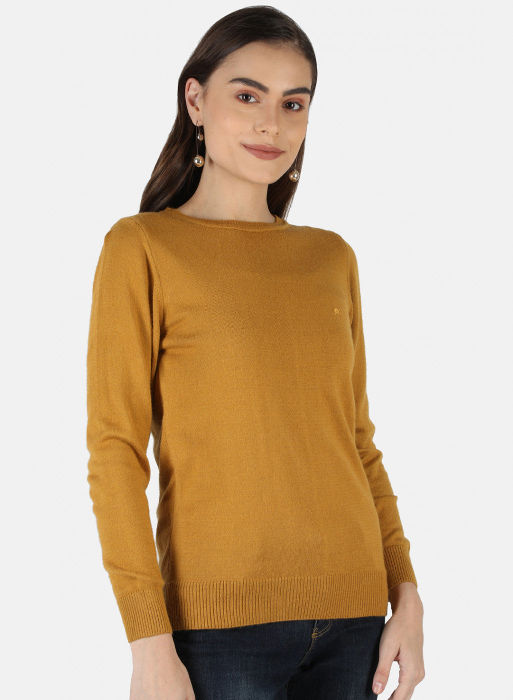 Women Gold Solid Top