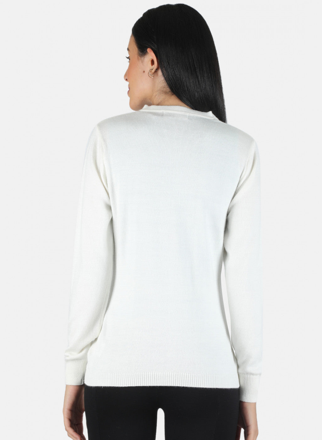 Women White Solid Cardigan