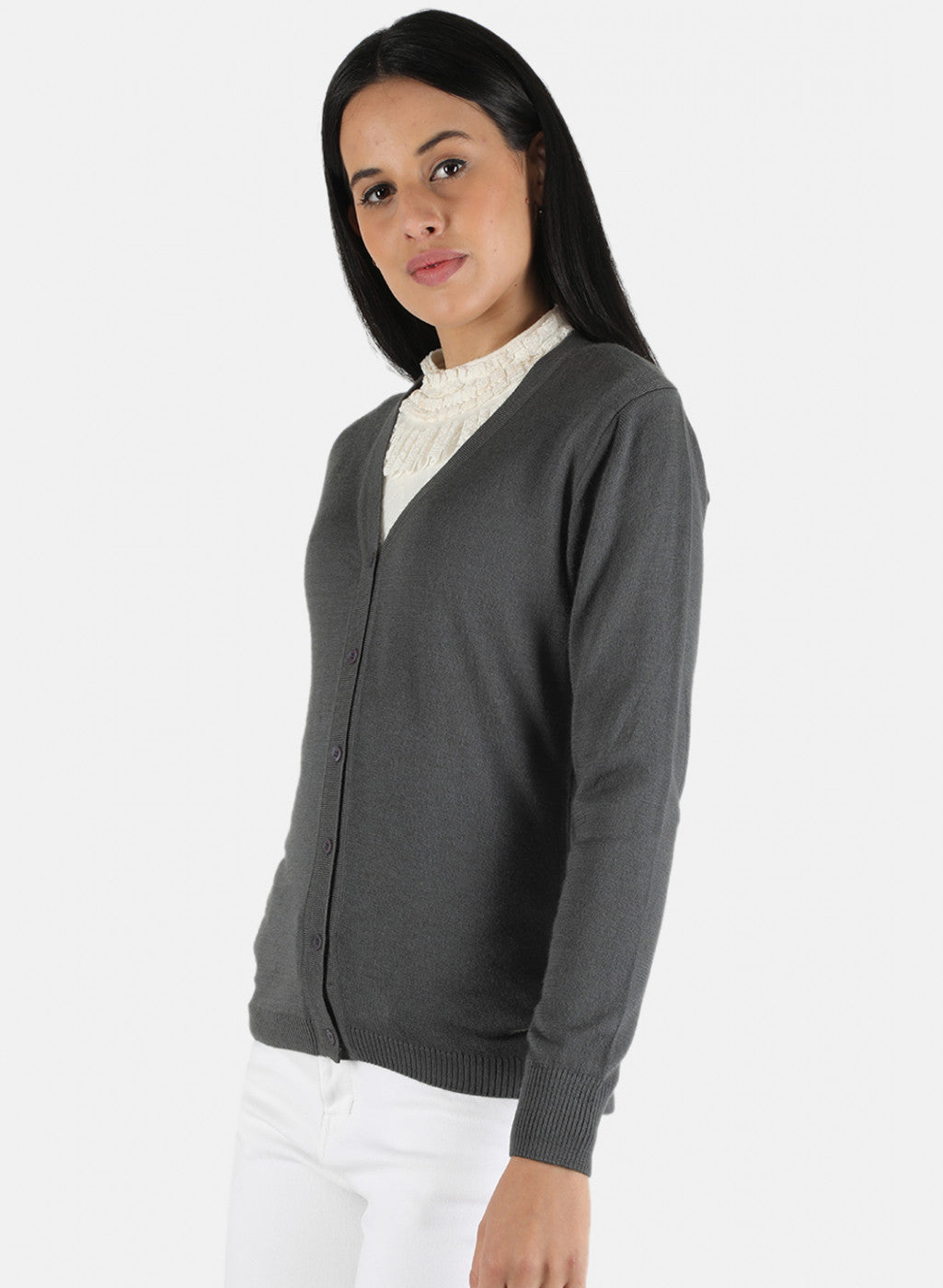 Women Black Solid Cardigan