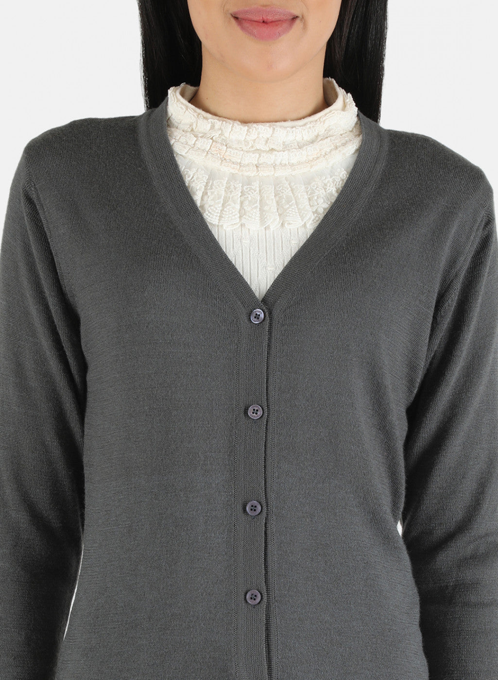 Women Black Solid Cardigan