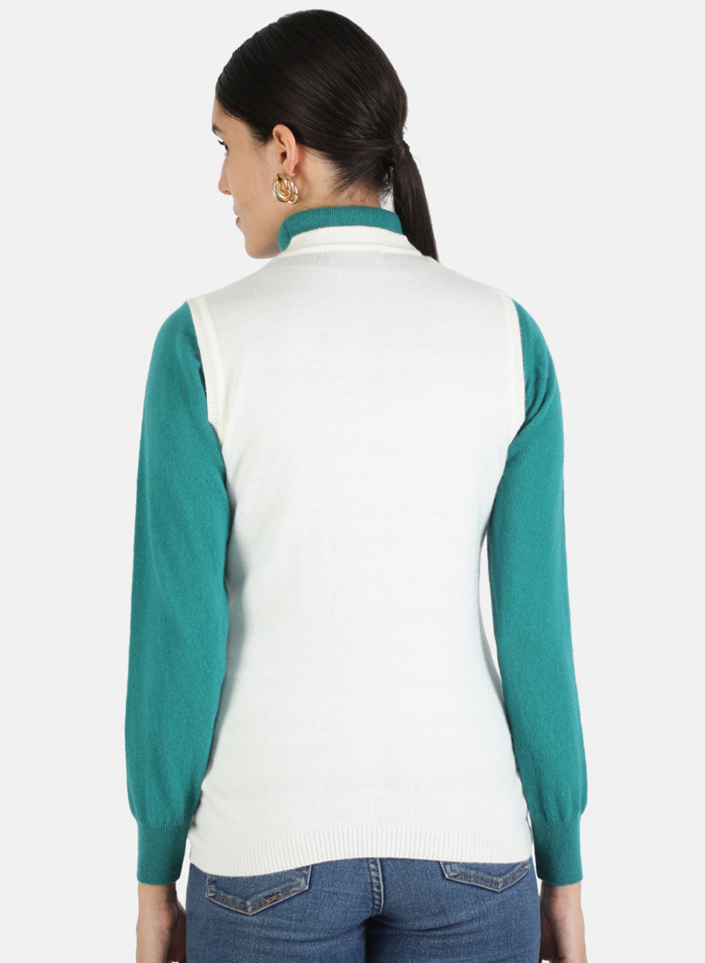 Women White Solid Cardigan