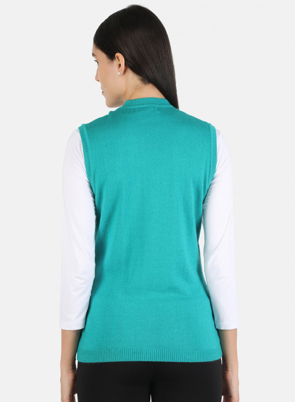 Women Green Solid Cardigan