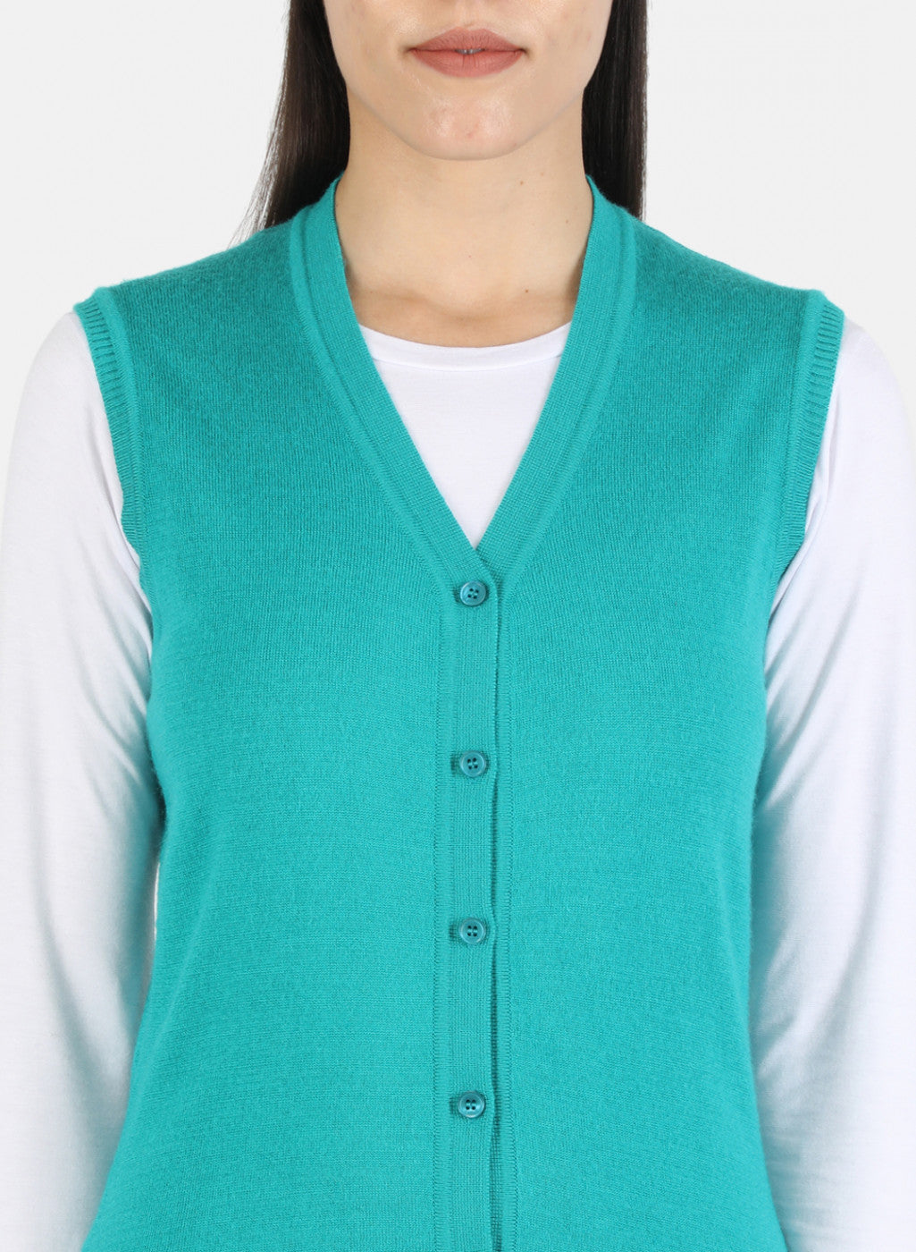 Women Green Solid Cardigan