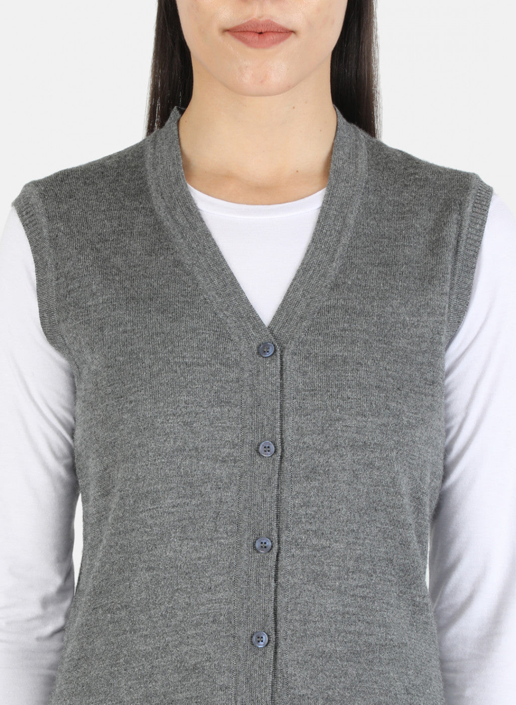 Women Grey Solid Cardigan