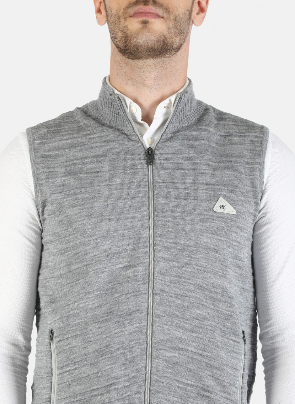 Men Grey Solid Pullover