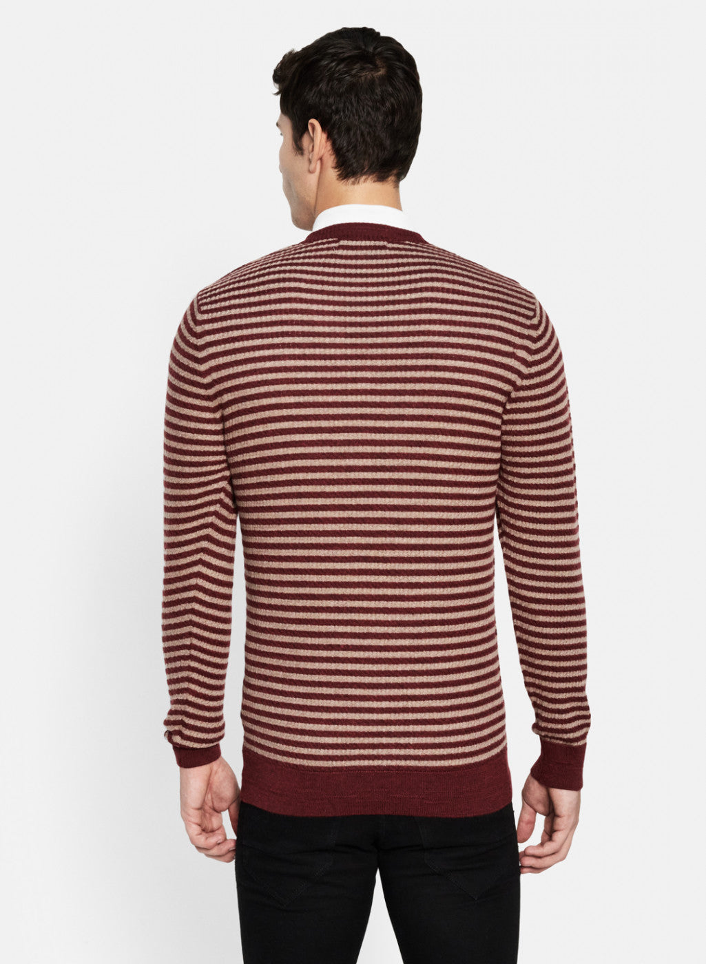 Men Maroon Solid Pullover