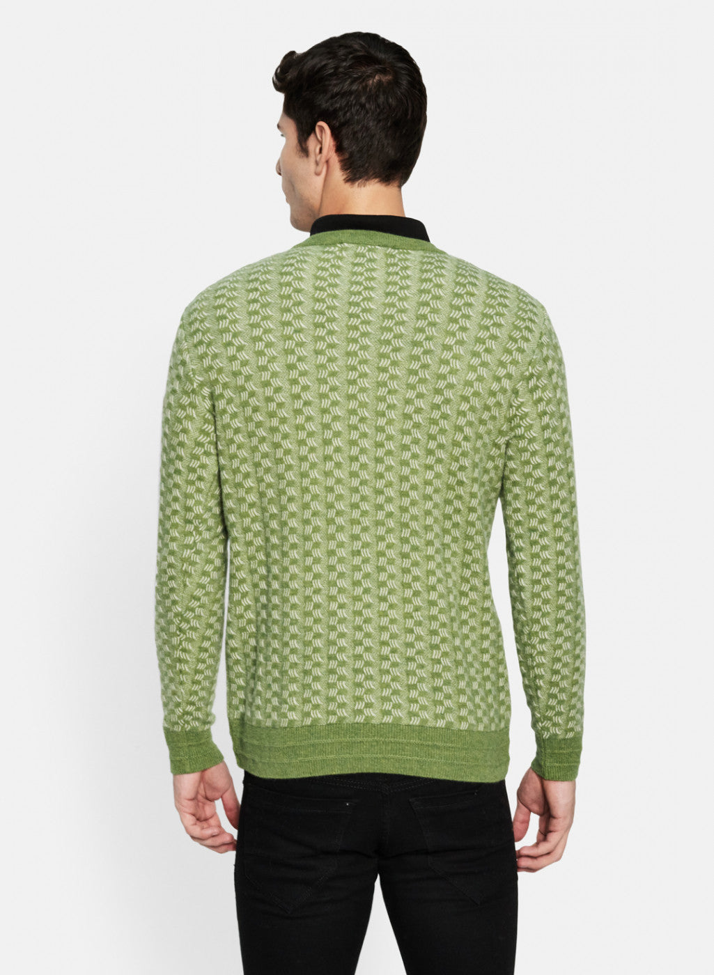 Men Green Solid Pullover