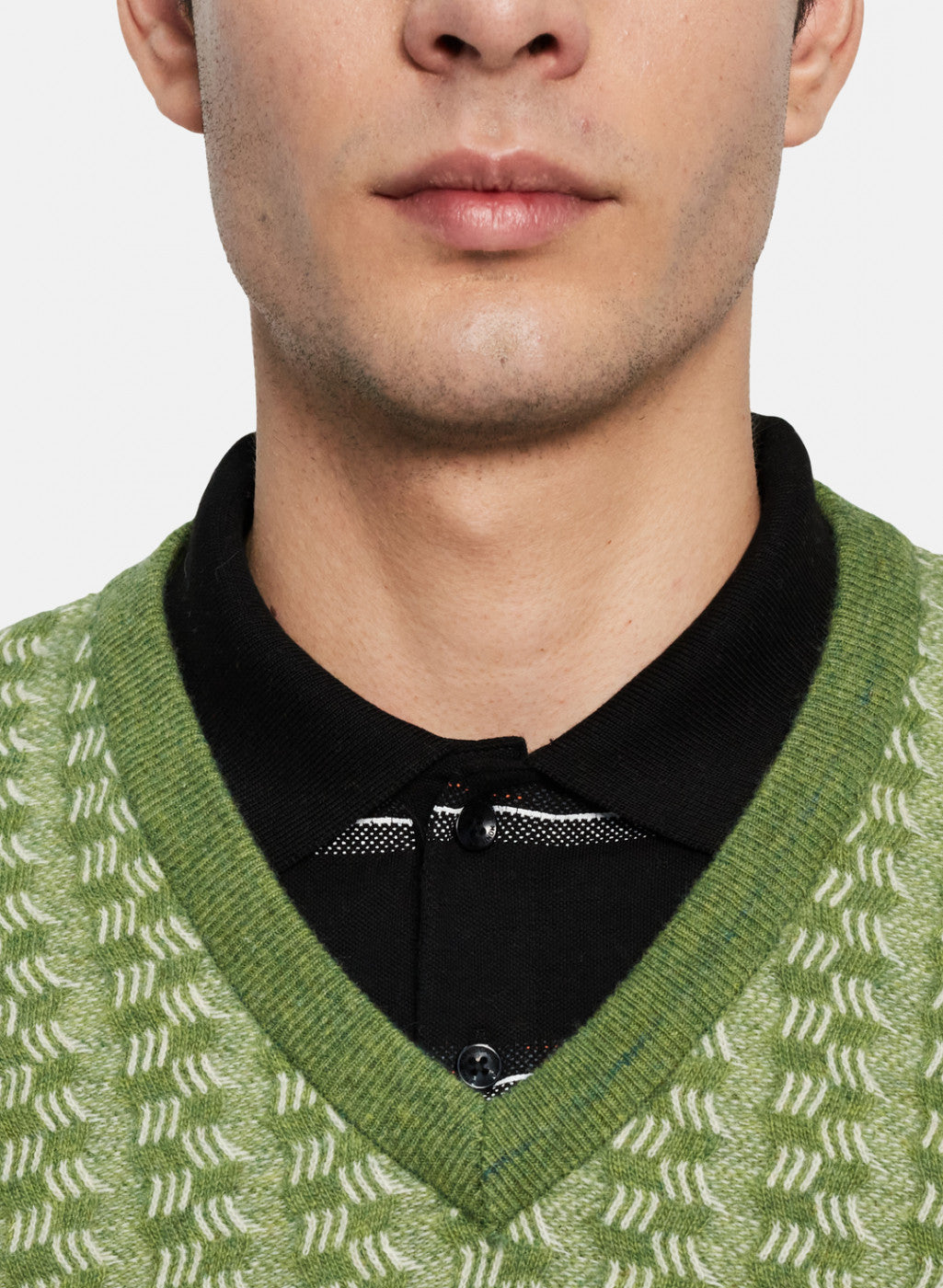 Men Green Solid Pullover