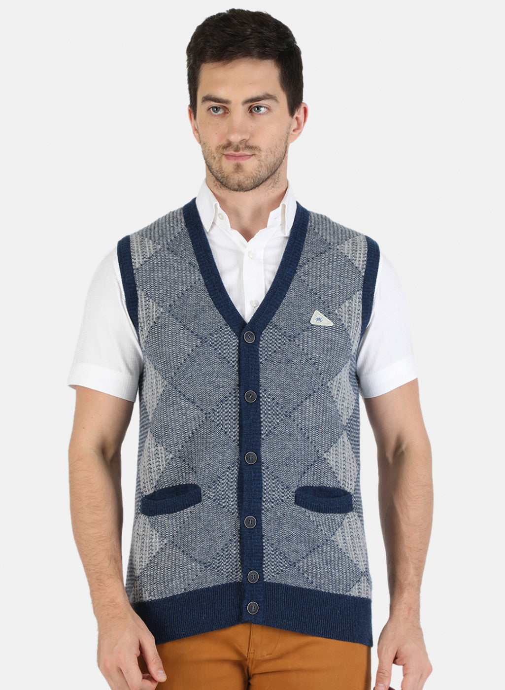 Men Multi Color Self Design Cardigan