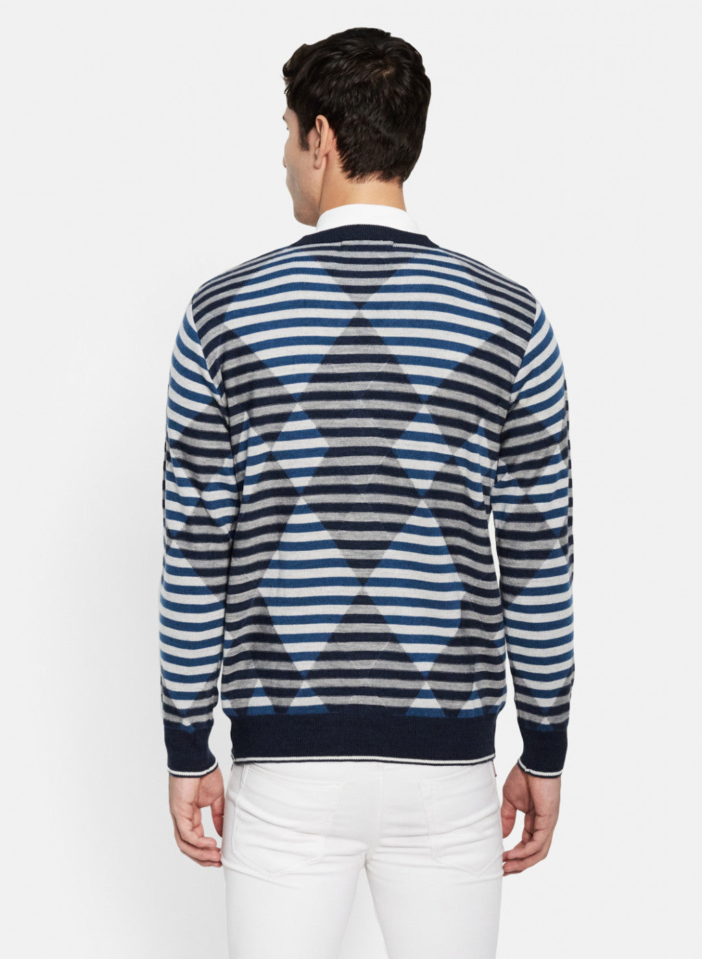 Men NAvy Blue Solid Pullover