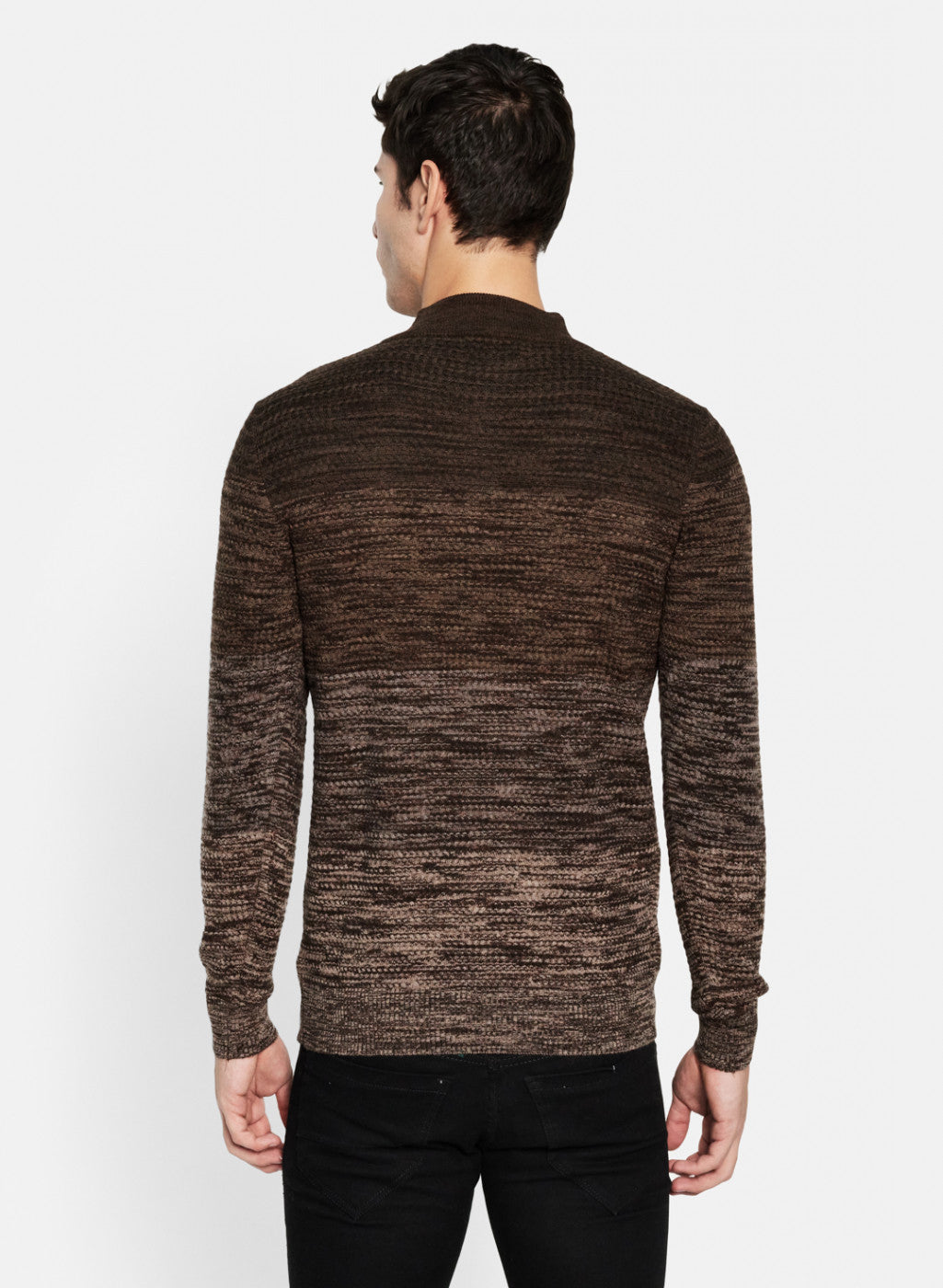 Men Brown Solid Pullover