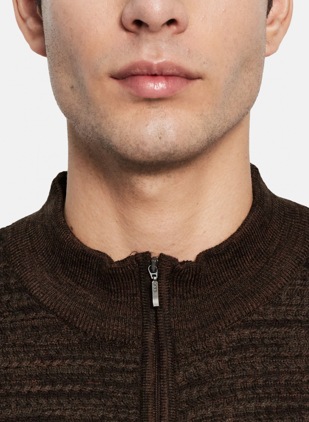 Men Brown Solid Pullover