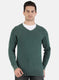 Men Green Self Pullover