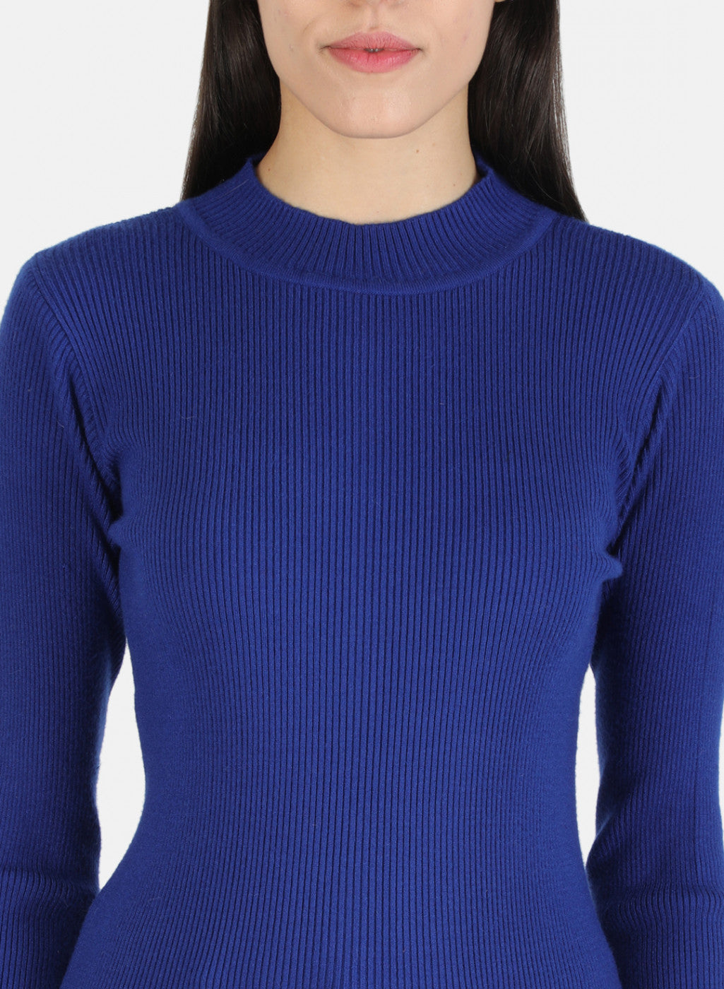 Women Blue Self Long Top