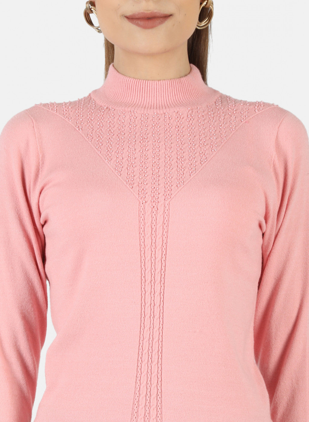 Women Pink Self Top