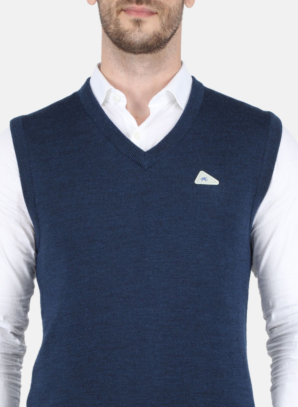 Men NAvy Blue Solid Sweater