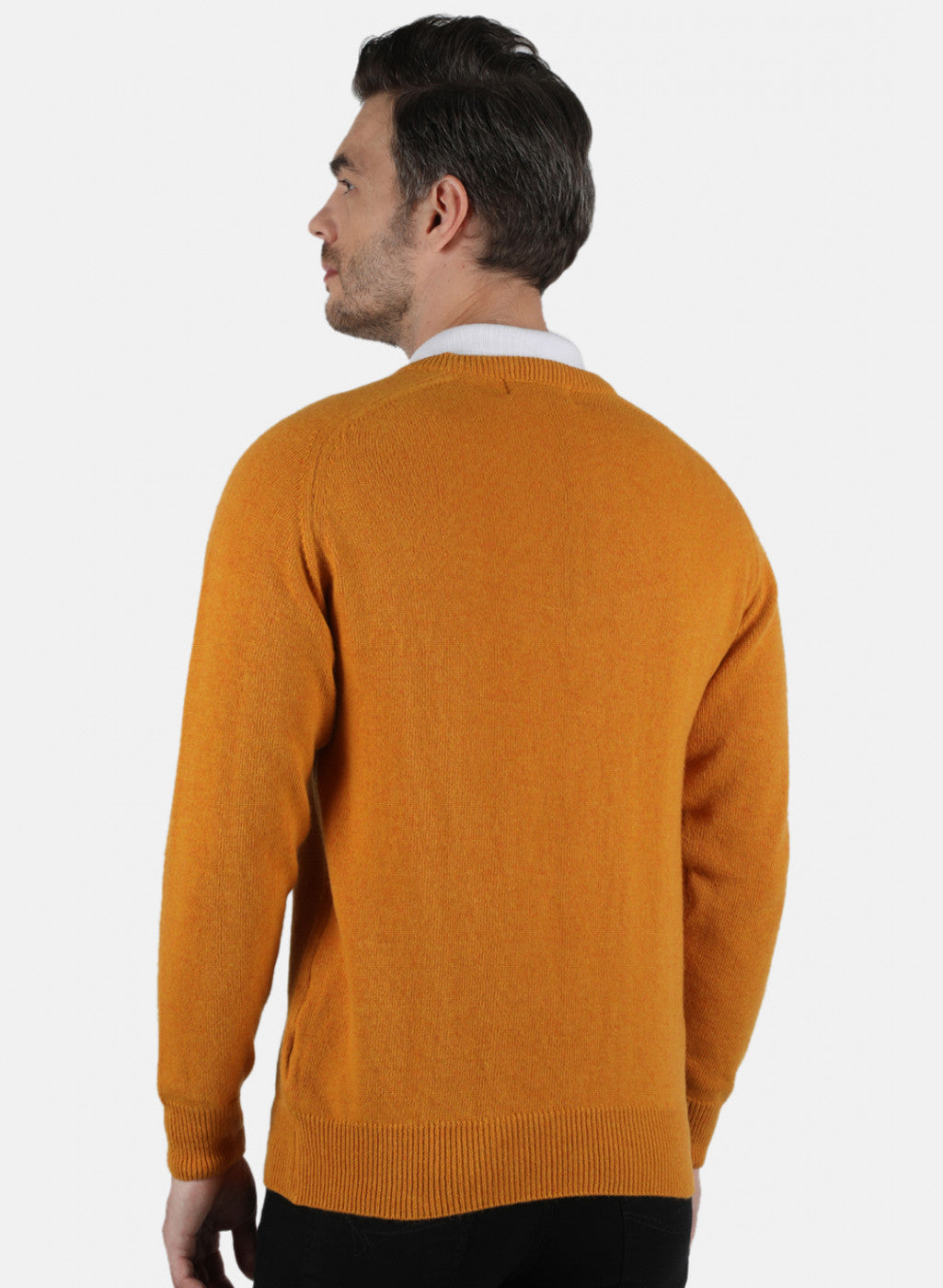 Men Yellow Solid Pullover