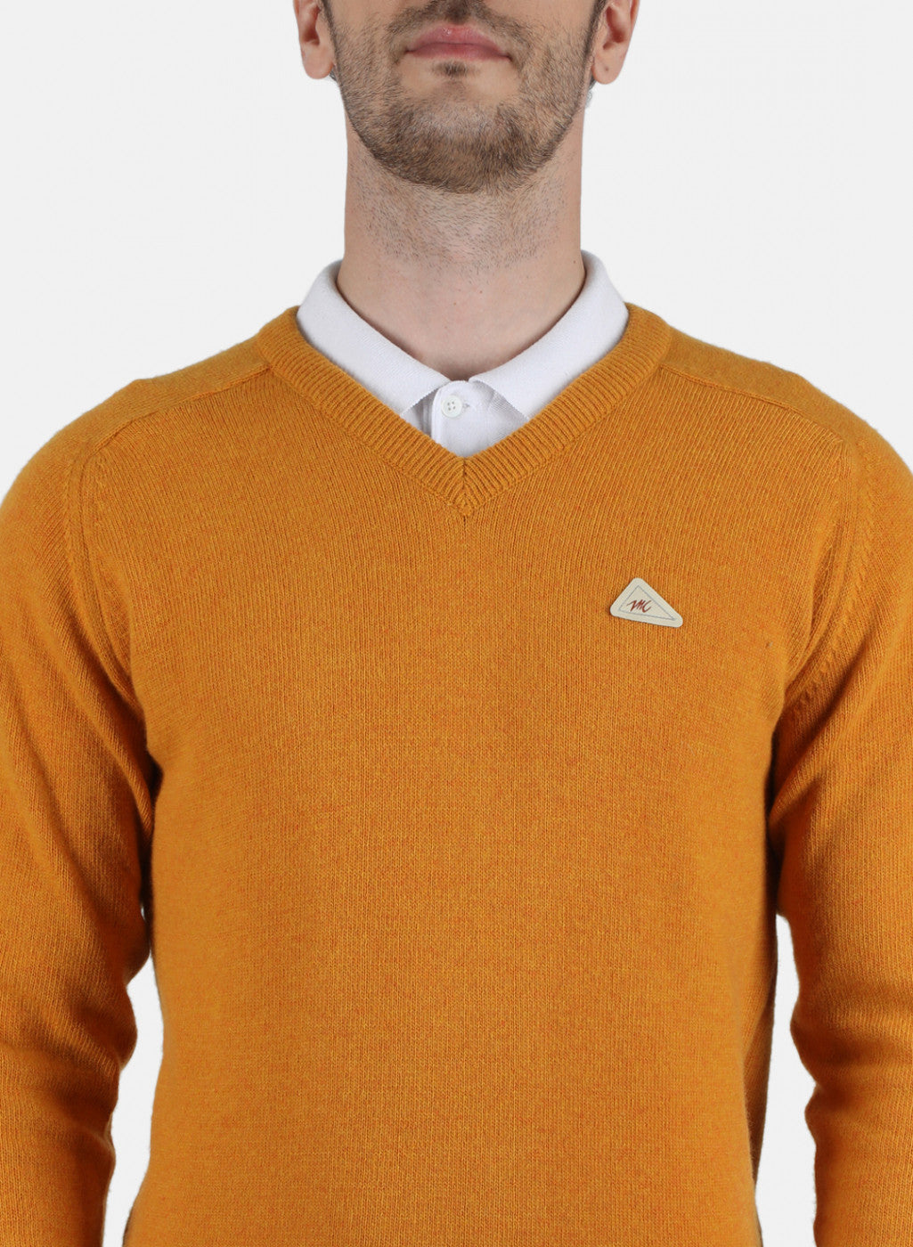 Men Yellow Solid Pullover