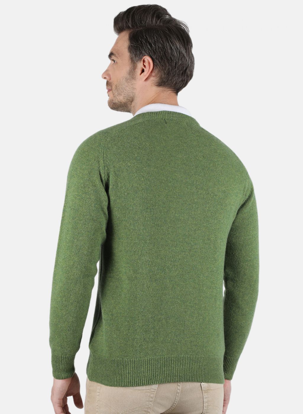 Men Green Solid Pullover