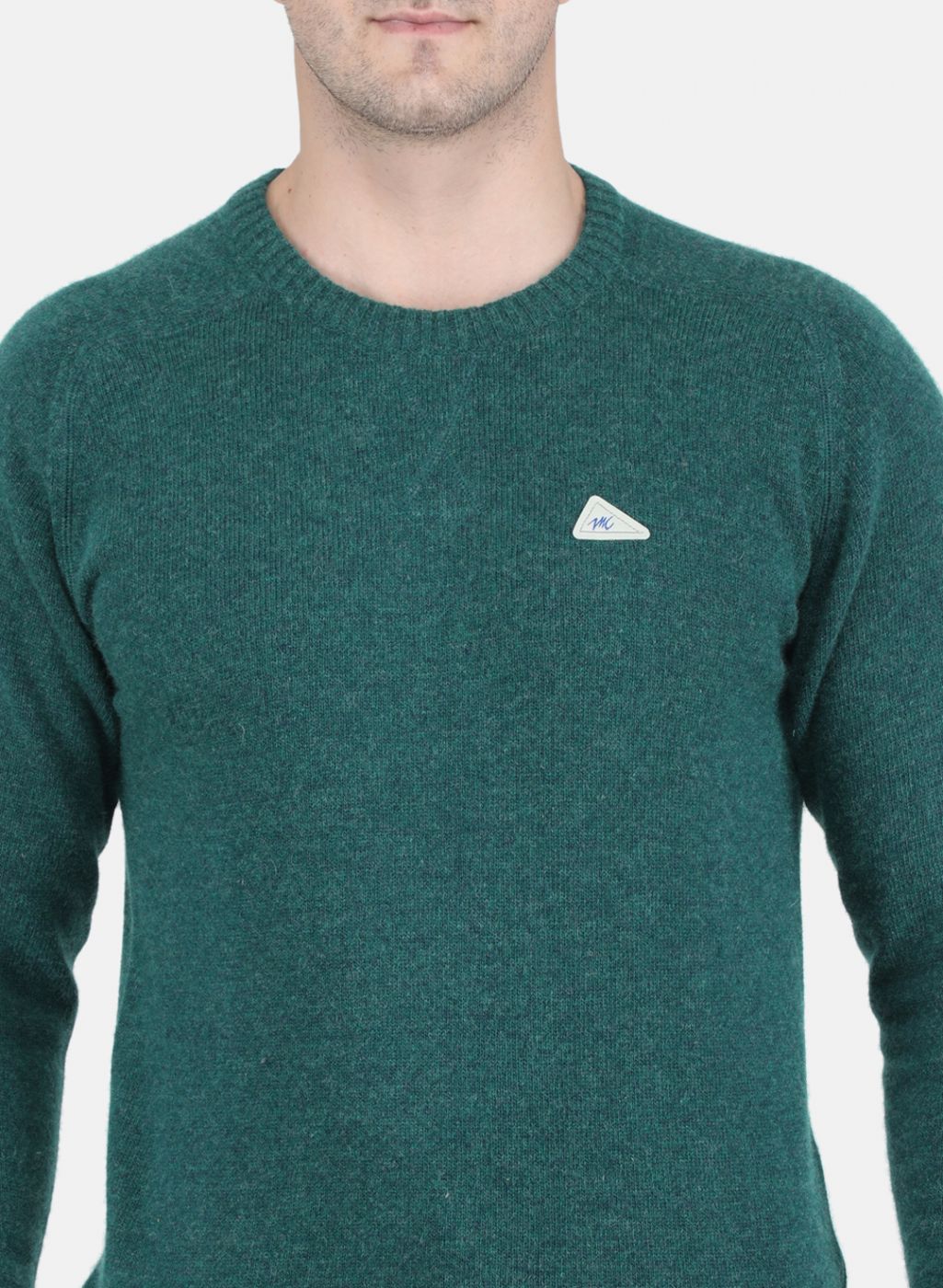 Men Green Solid Pullover