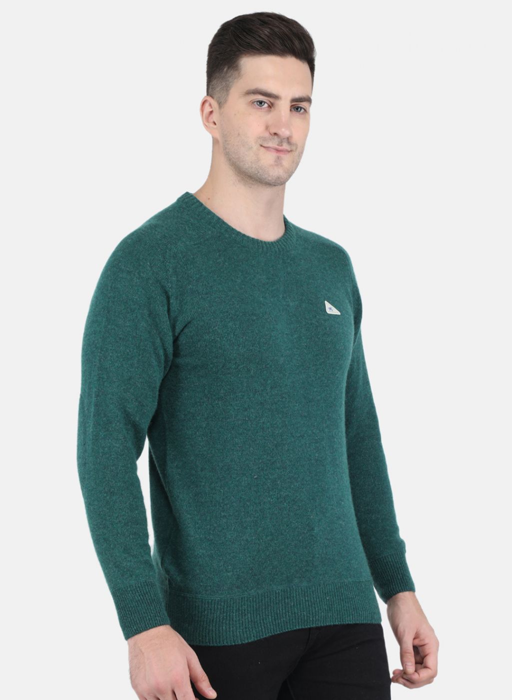 Men Green Solid Pullover