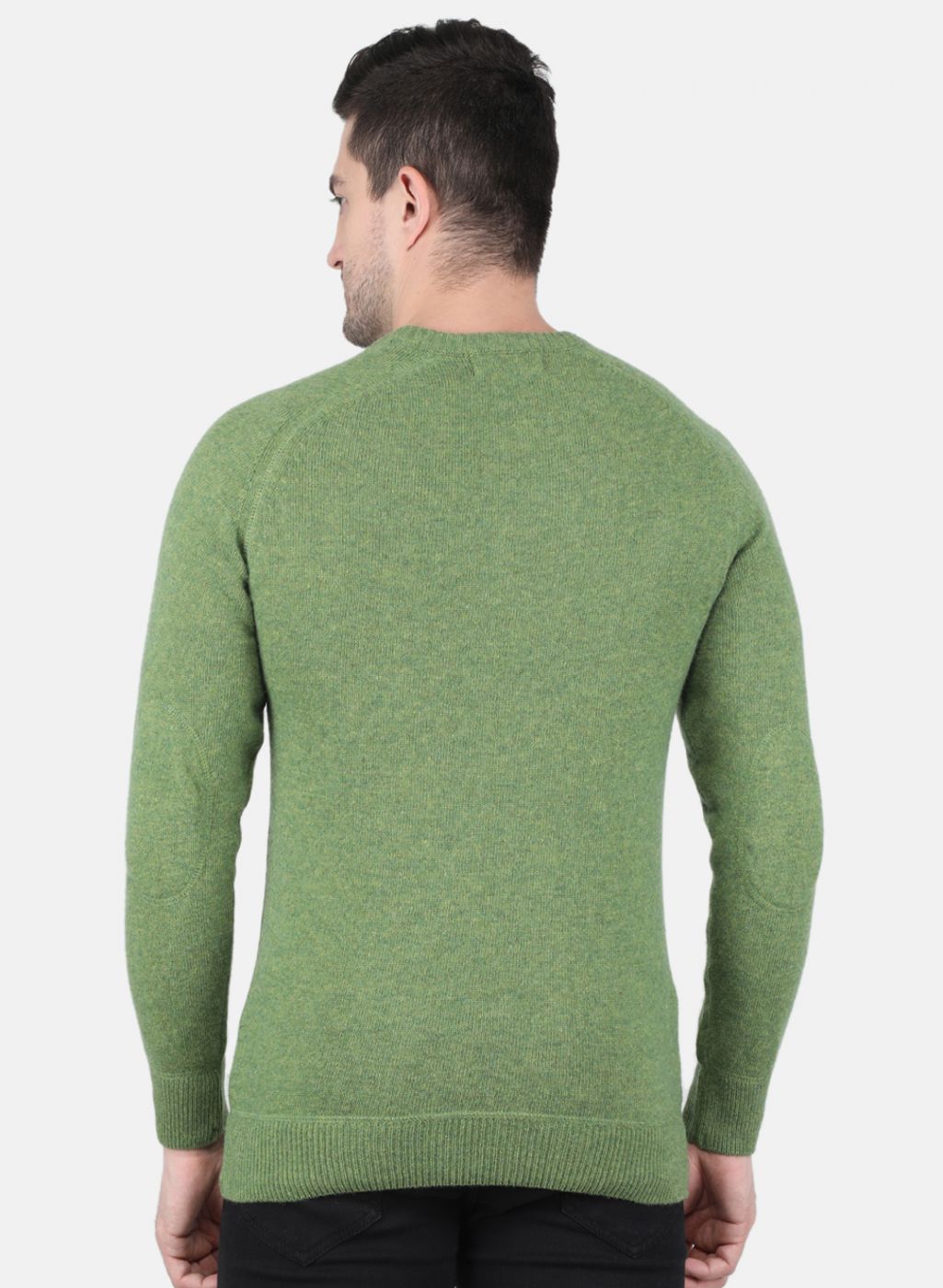 Men Green Solid Pullover