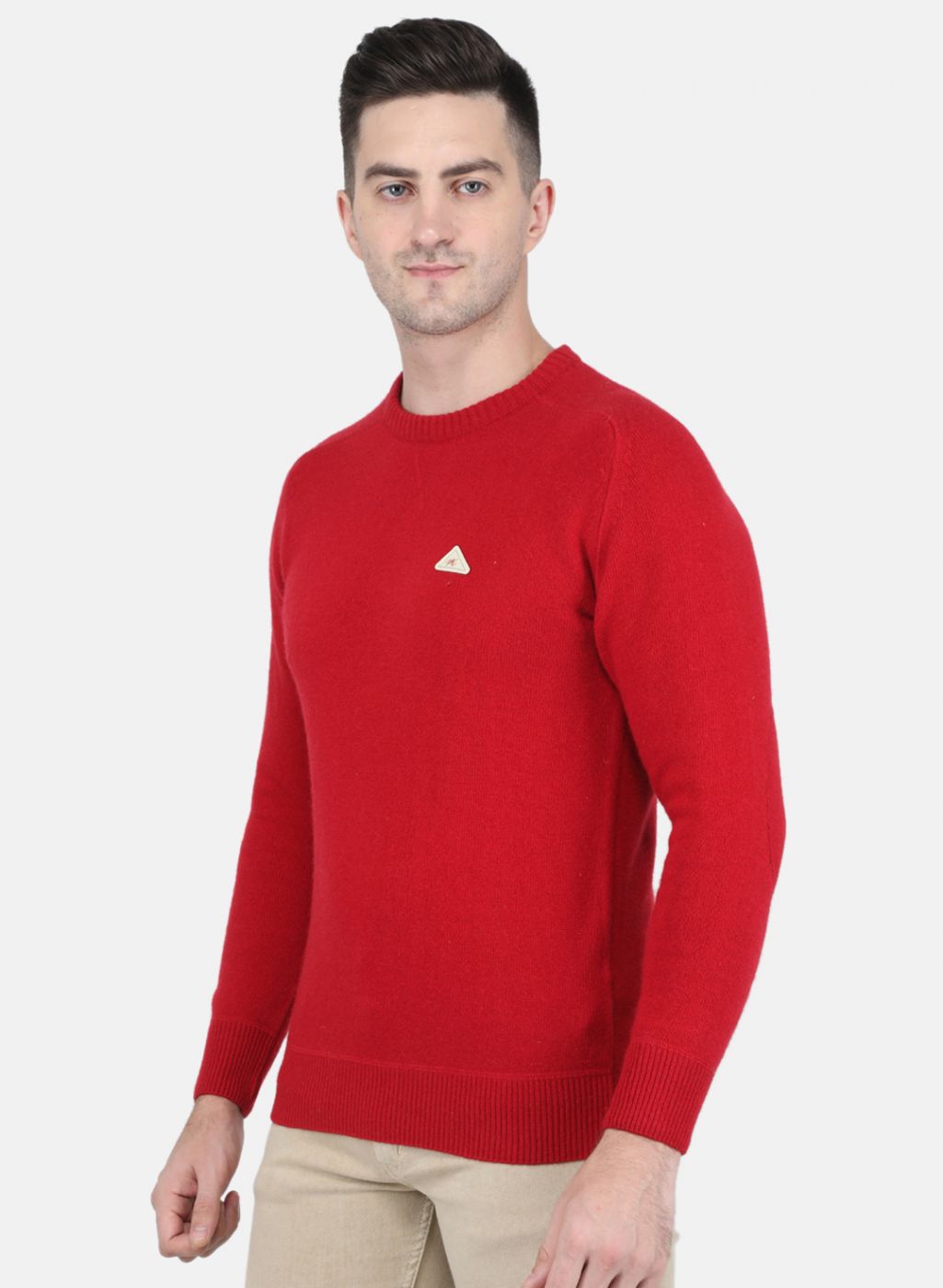 Men Maroon Solid Pullover