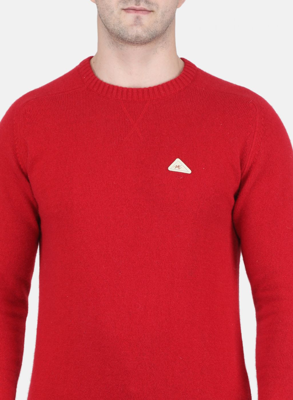 Men Maroon Solid Pullover