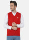 Men Red Solid Sweater