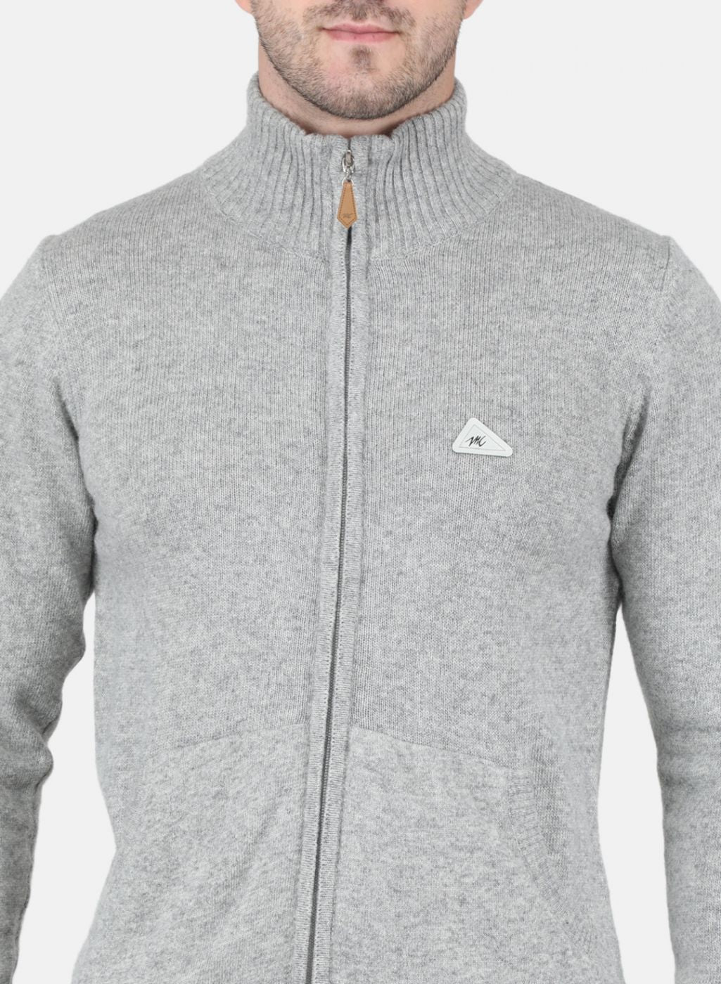 Men Grey Solid Pullover