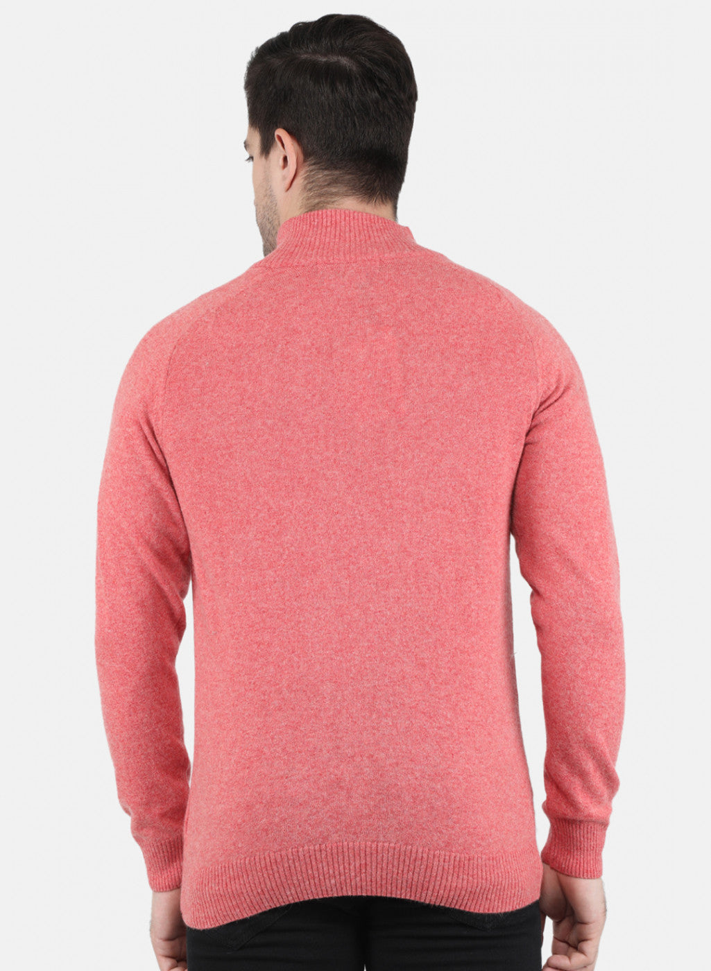 Men Light Red Solid Pullover