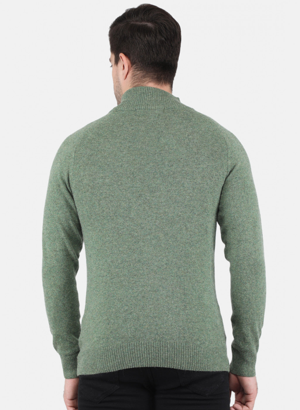 Men Green Solid Pullover