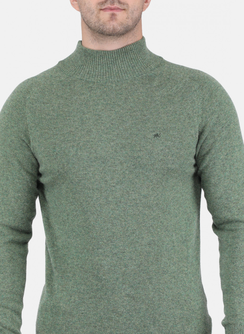 Men Green Solid Pullover