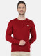 Men Maroon Solid Pullover